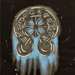 Chrome Hearts Blue Drip Horseshoe Tee